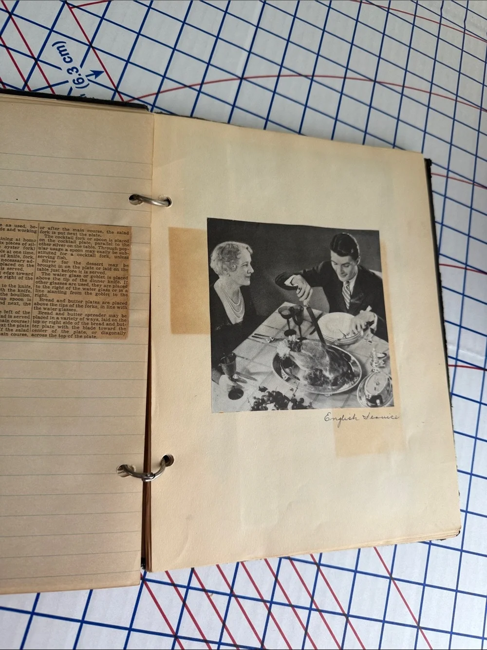 1934 Home Economics Notebook Table Setting & Service Domestic Science Etiquette